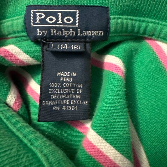 Ralph Lauren "Polo by Ralph Lauren" boys line size Large Pink, green, white - Picture 5 of 6